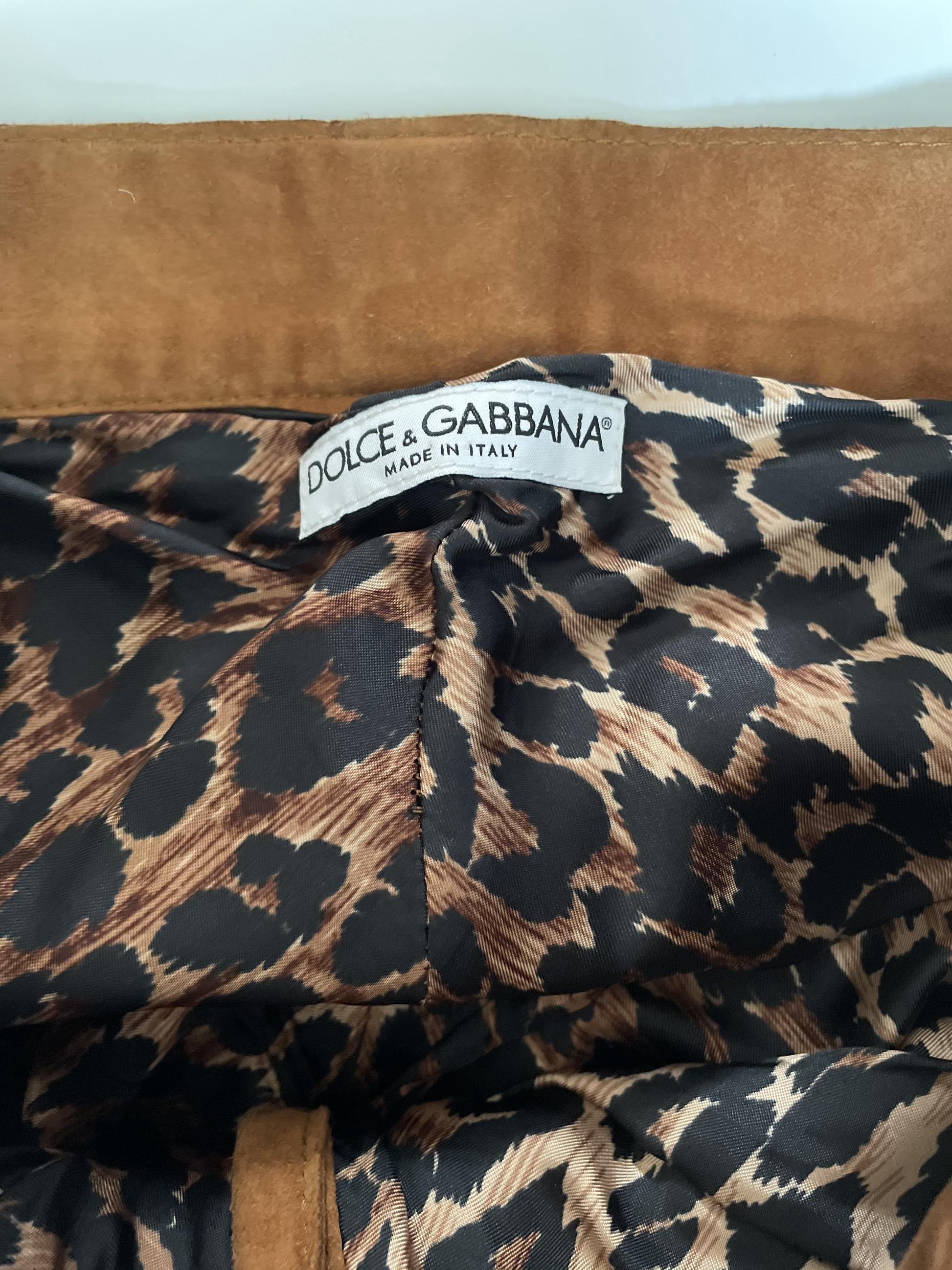 Dolce & Gabanna Tan Suede Trousers S image 3