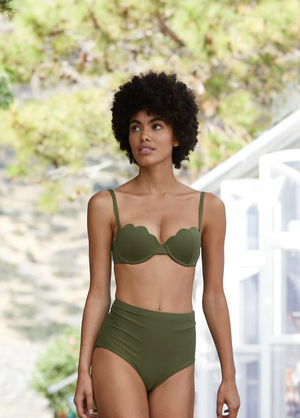 Arabella Contour Olive Bikini Set S