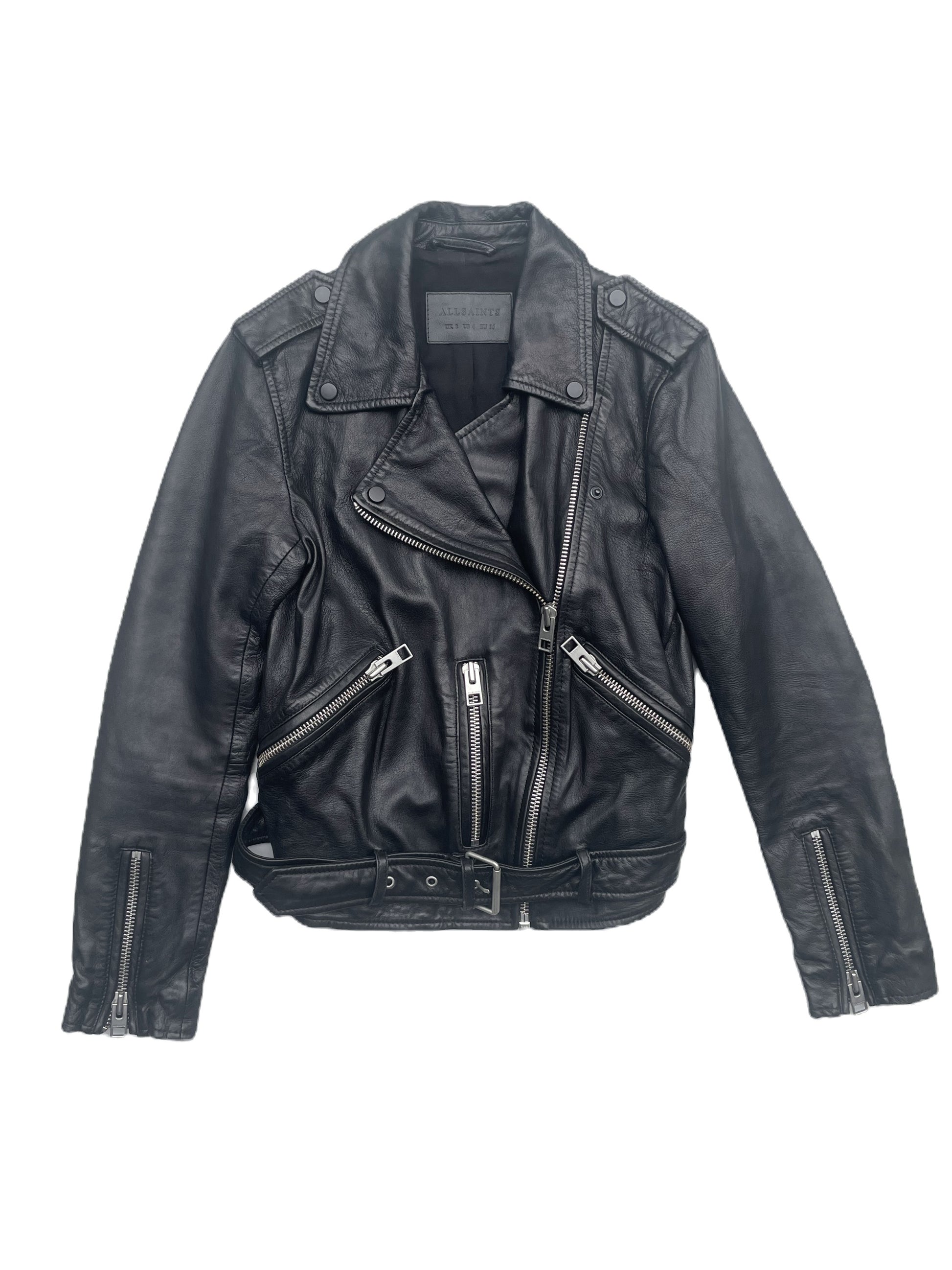 All Saints Balfern Leather Jacket UK 8 image 0