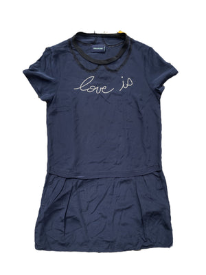 Zadig & Voltaire Silk Navy 'Love is' Dress M