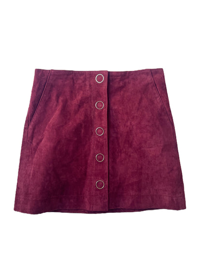 Mango Berry Suede Skirt M image 0