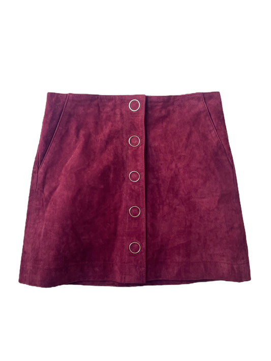 Mango Berry Suede Skirt M image 0