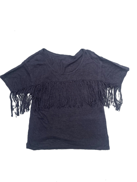 Zadig & Voltaire Grey Fringe Top XS image 0