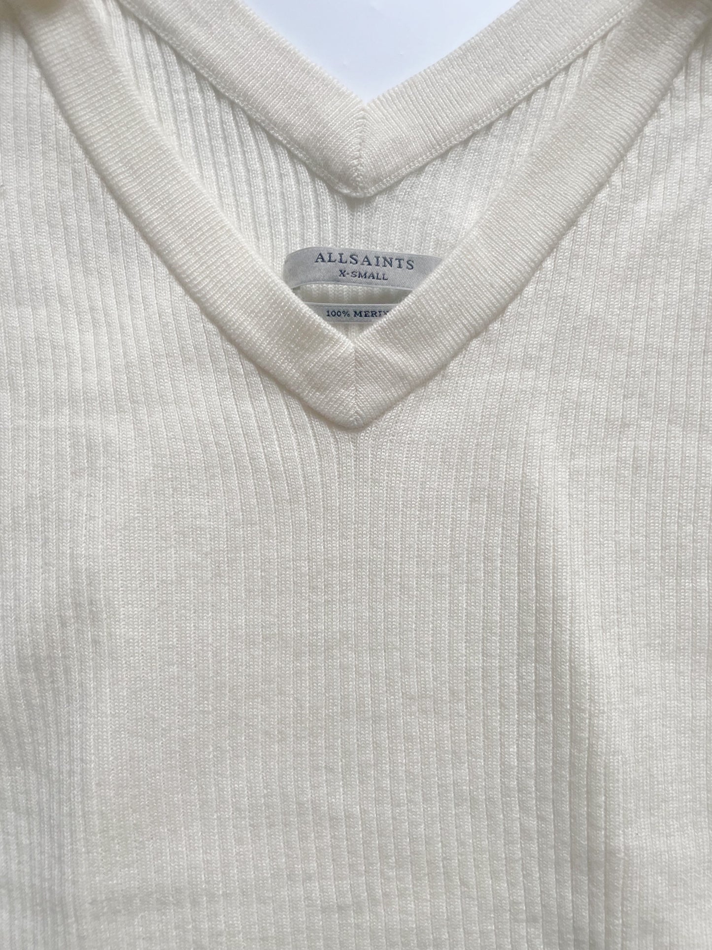 All Saints White Knit Top XS image 2