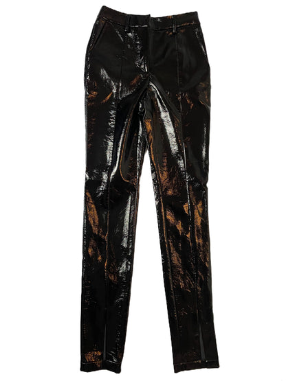 De La Vali Faux Patent Leather Trousers UK 6 image 0