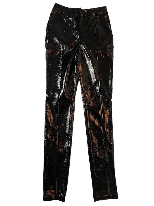 De La Vali Faux Patent Leather Trousers UK 6 image 0