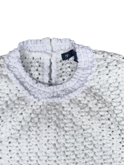 Maje Crochet White Top M image 3