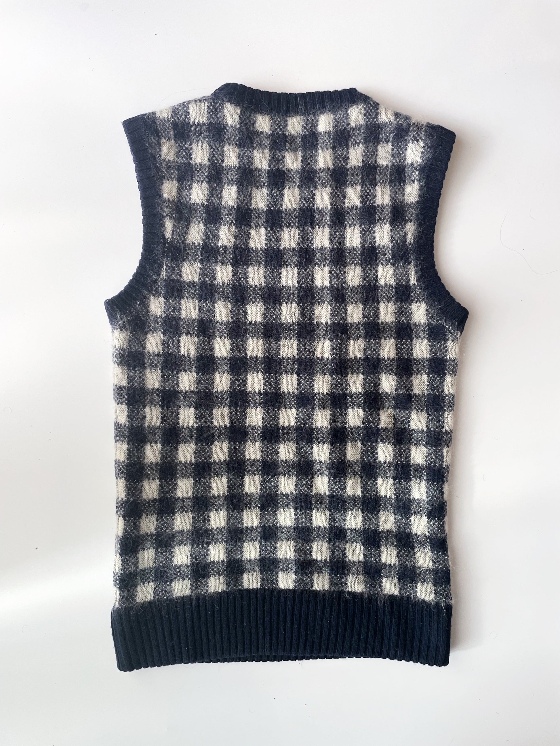 Joseph Wool Knitted Check Top M image 1