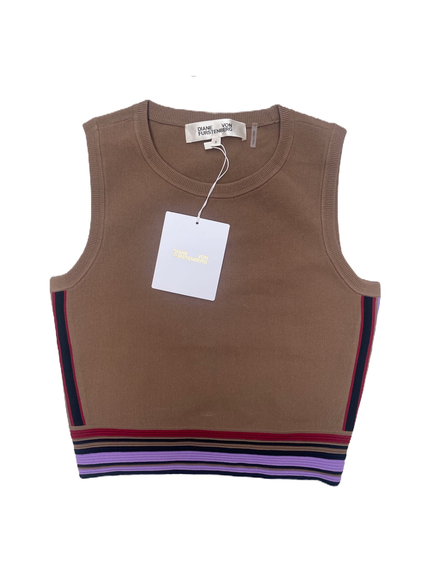 New With Tags Diane Von Furstenberg Crop Sable Top S image 0