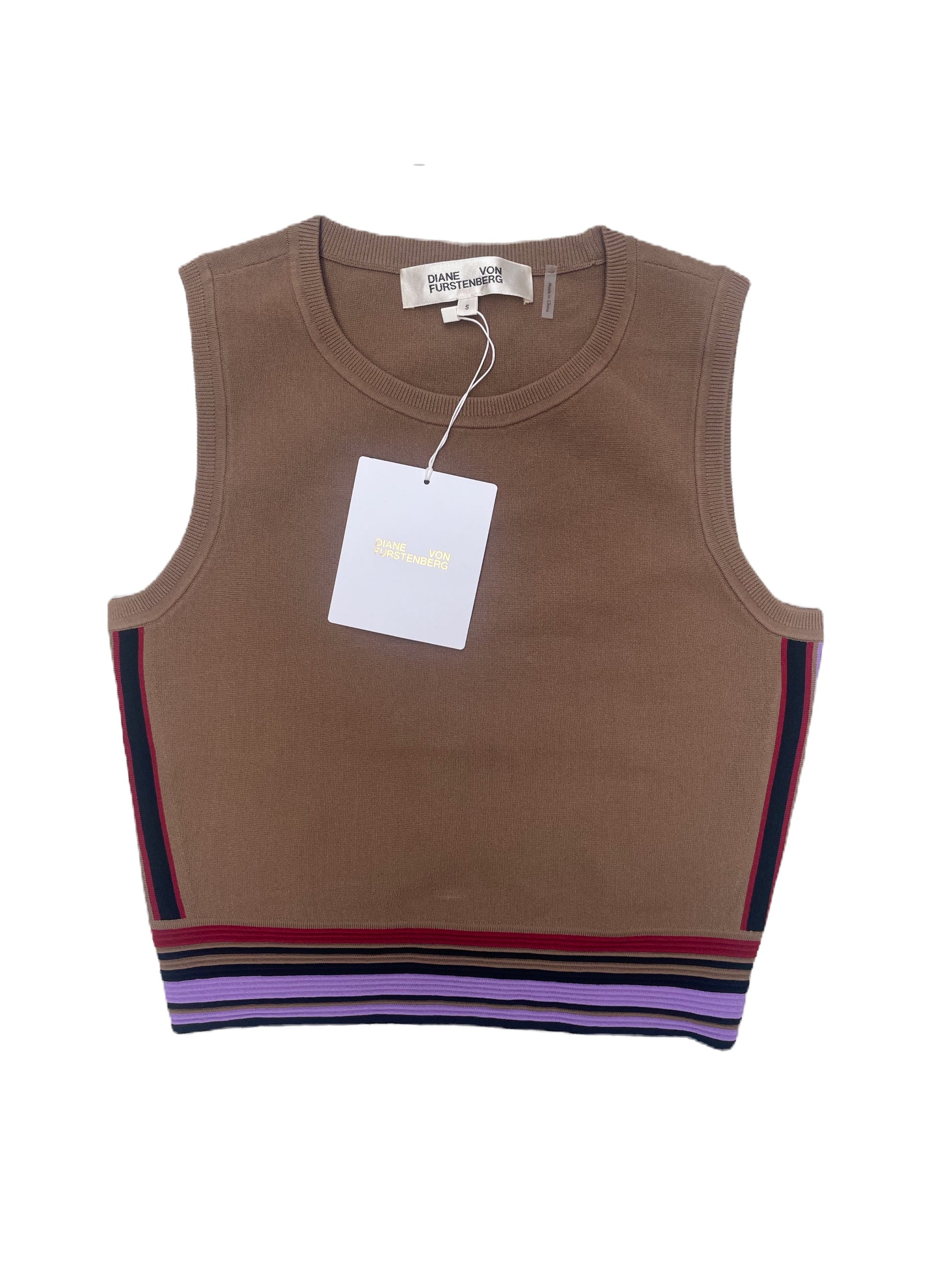 New With Tags Diane Von Furstenberg Crop Sable Top S image 0