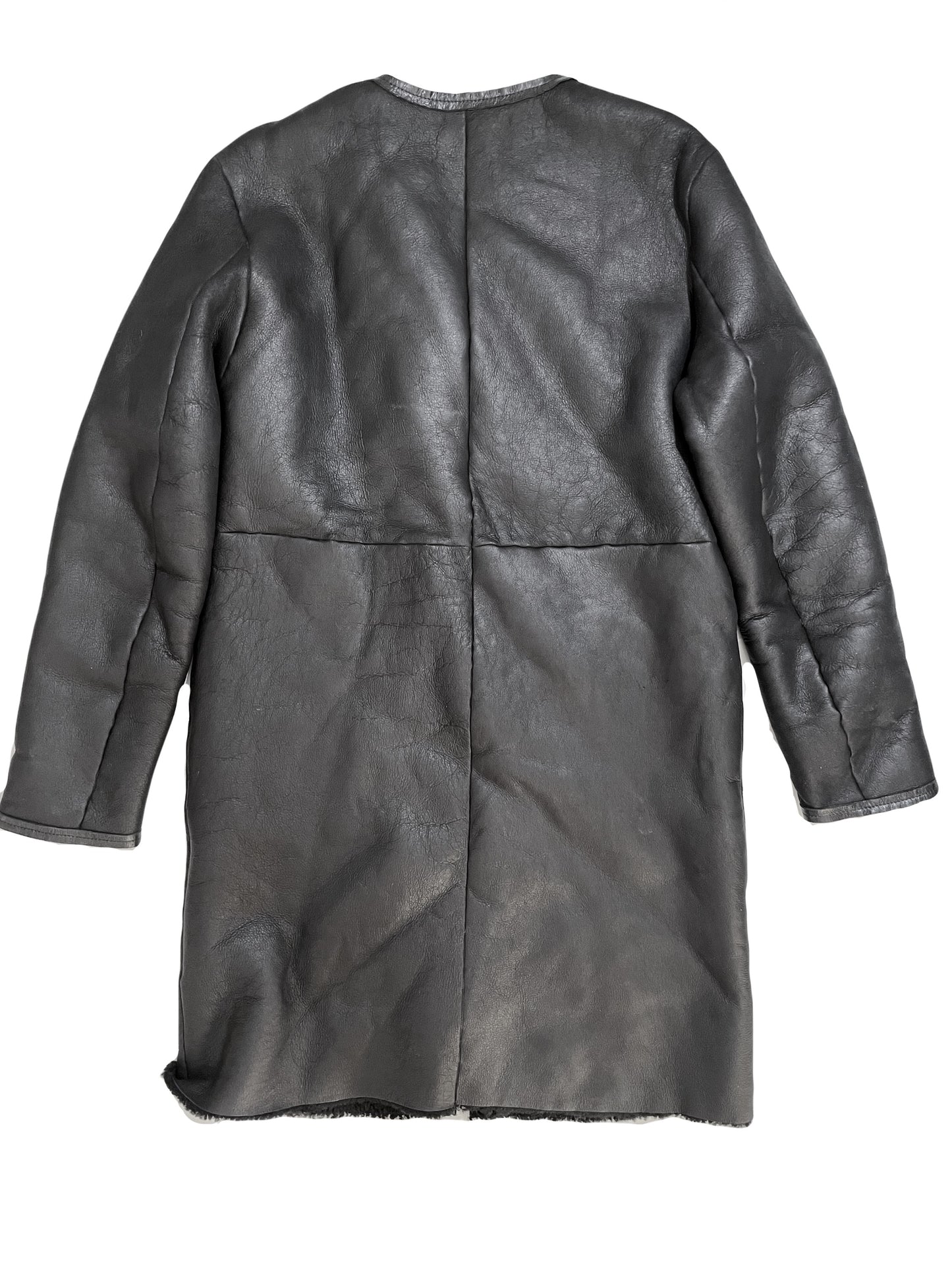 New with Tags Calvin Klein Black Shearling Coat XS image 1