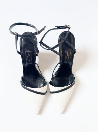 Lanvin White Pointed Heels UK 5.5 image 0