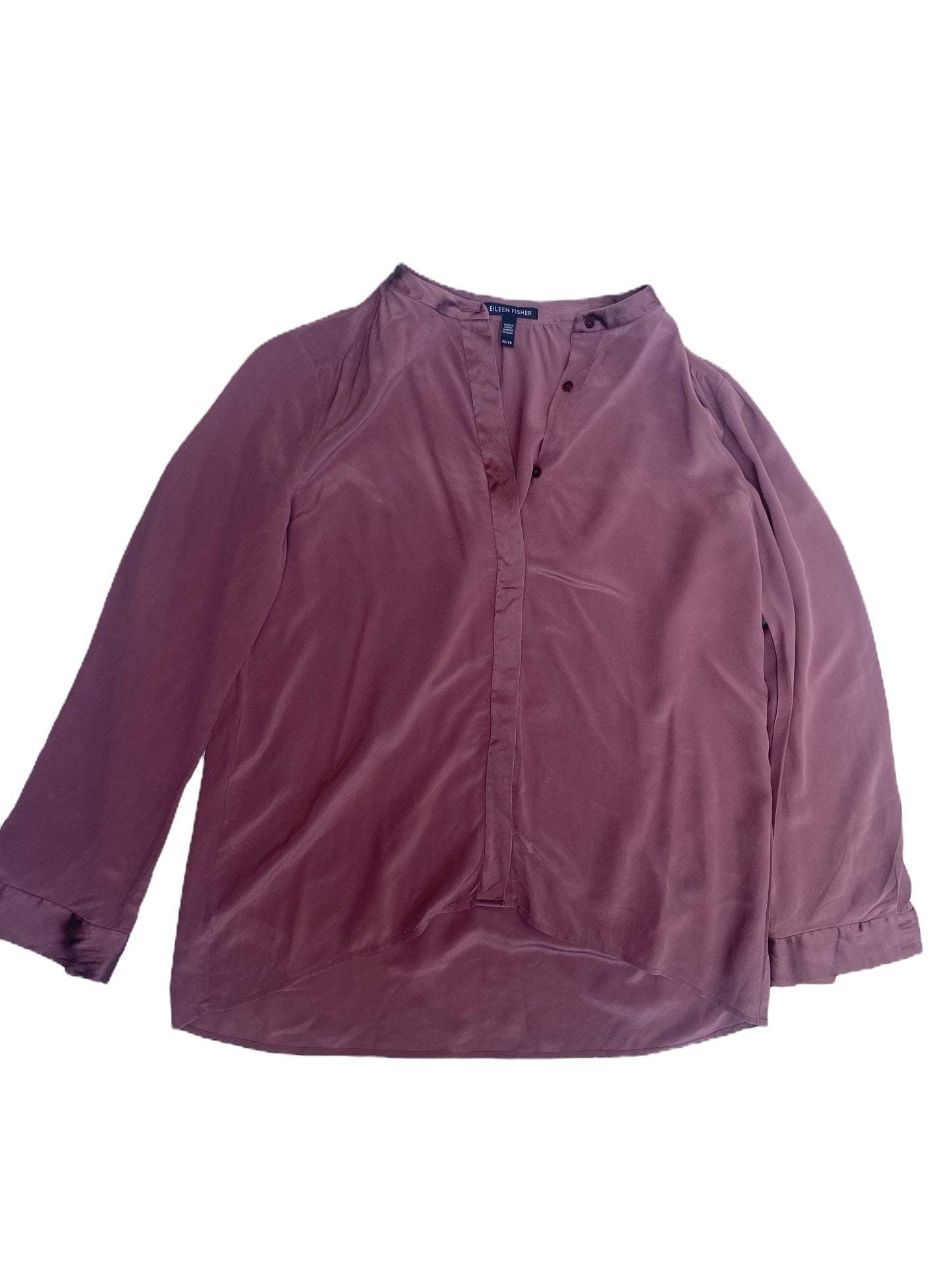 Eileen Fisher Purple Silk Shirt XS image 0
