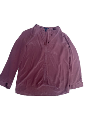 Eileen Fisher Purple Silk Shirt XS