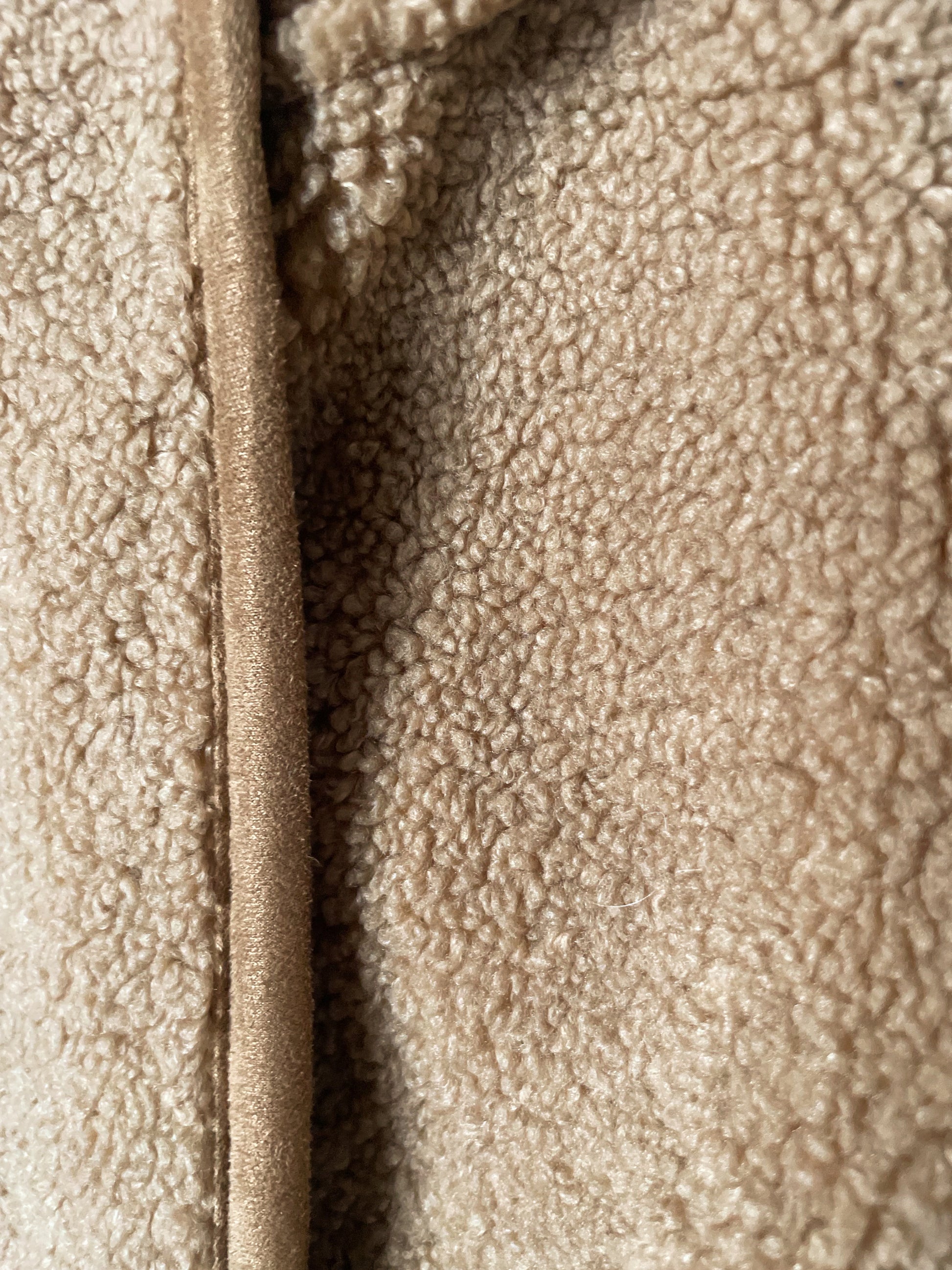 Vince Oversized Camel Teddy Coat XS image 2