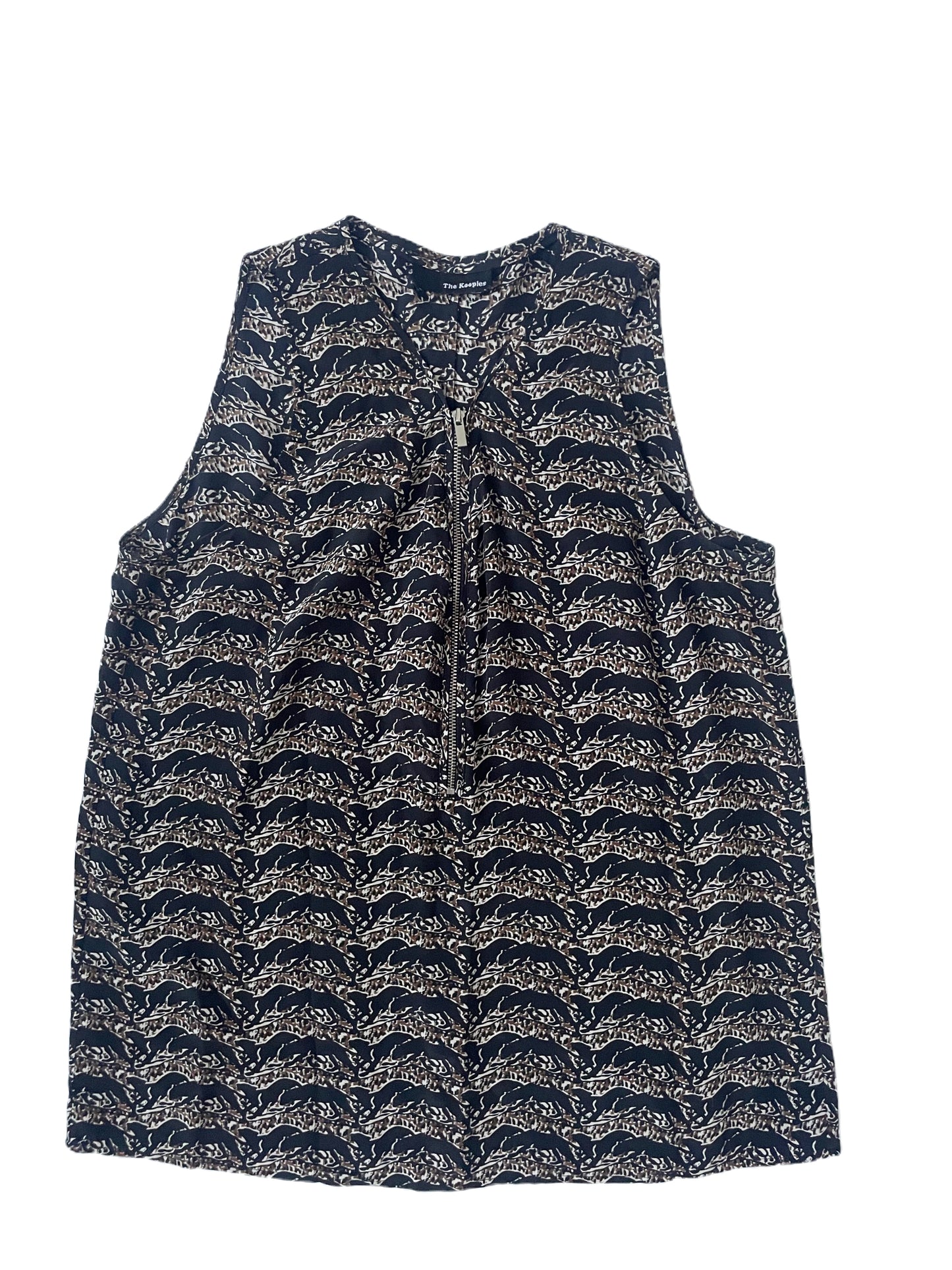 The Kooples Silk Print Jaguar Blouse S image 0