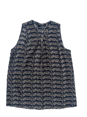 The Kooples Silk Print Jaguar Blouse S