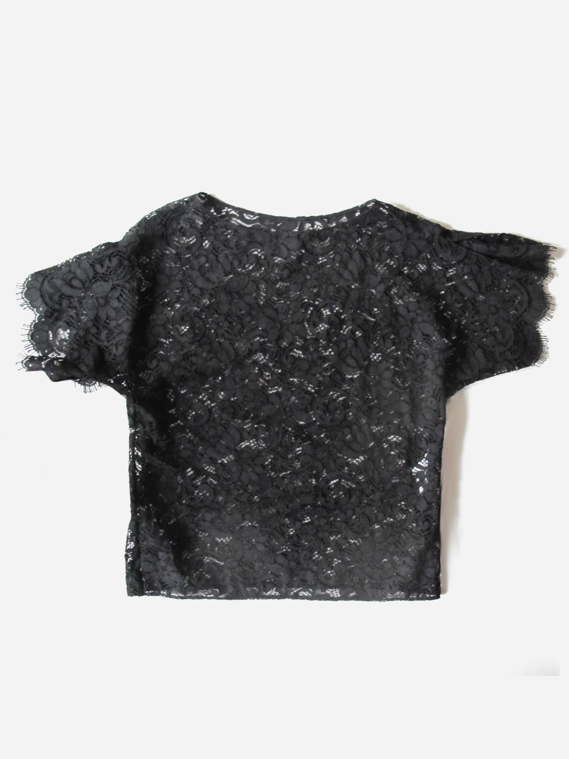 Dolce & Gabanna Lace Overlay T-Shirt UK 10 image 0