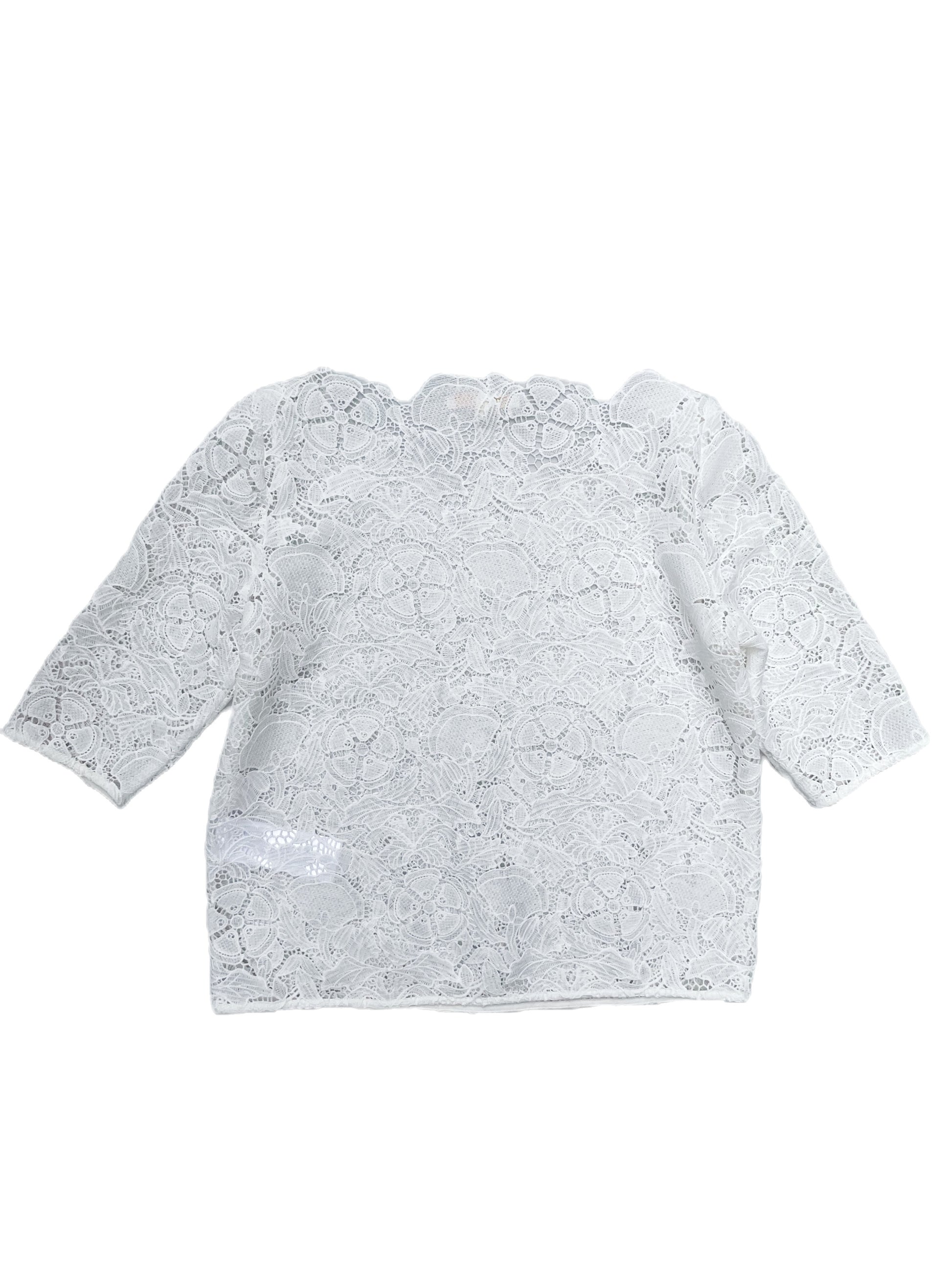 Maje White Lace Top S image 2