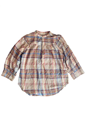 Polo Ralph Lauren Check Brown Blouse UK 10