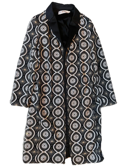 Tory Burch Embroidered Coat UK 10 image 0