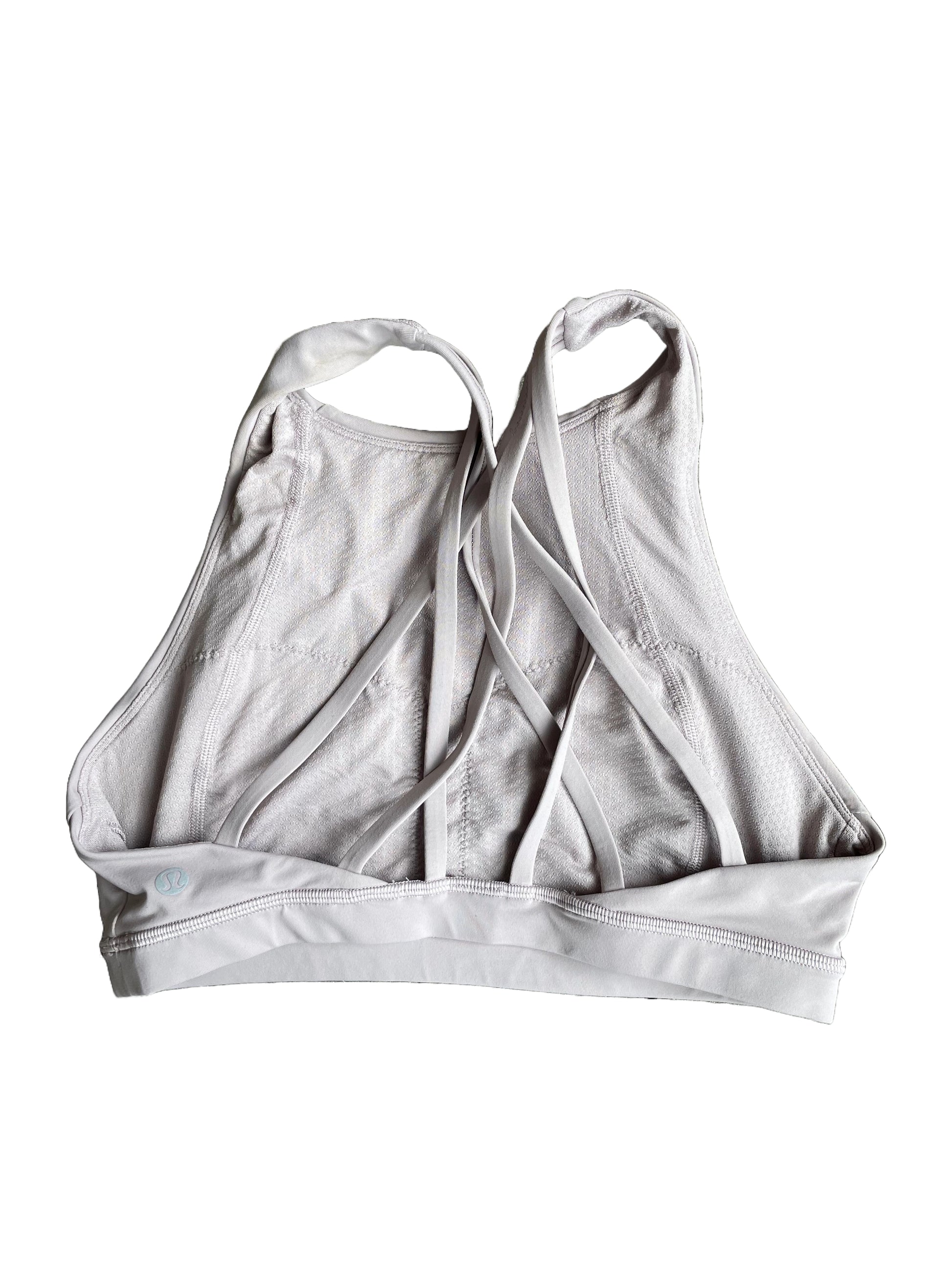 Lululemon Grey Cropped Sports Top M image 1