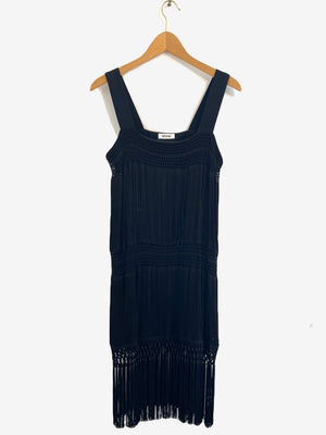 Moschino Black Fringe Dress UK 12