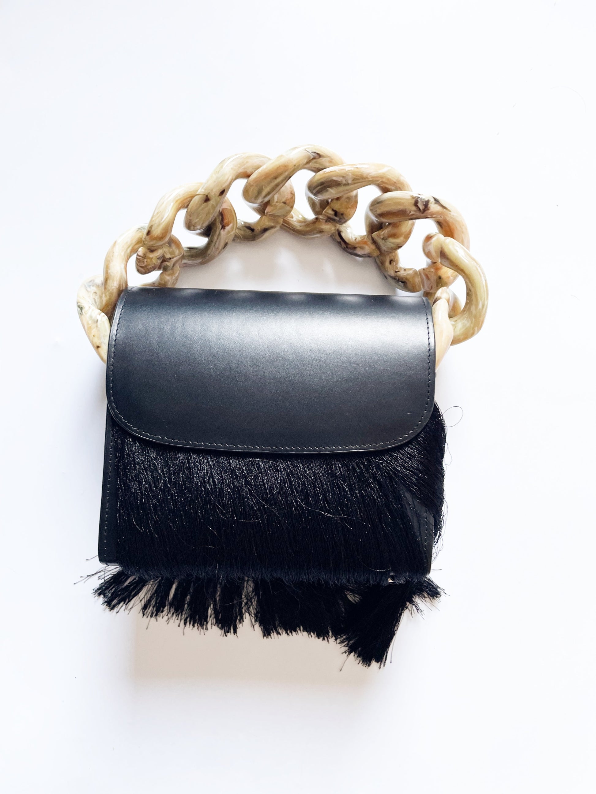 Marques Almeida Black Chain Fringe Bag image 0