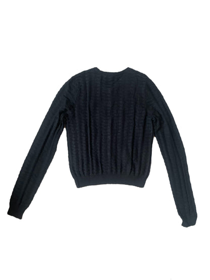 Carven Textured Black Knit Cardigan S image 1