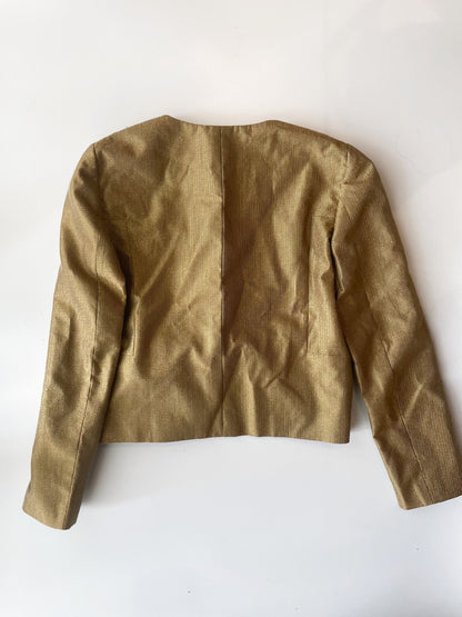 Gucci Gold Metallic Jacket UK 10 image 1