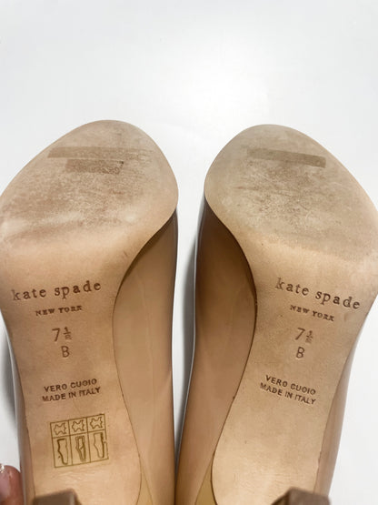 Kate Spade Beige Bow Pumps UK 5.5 image 3