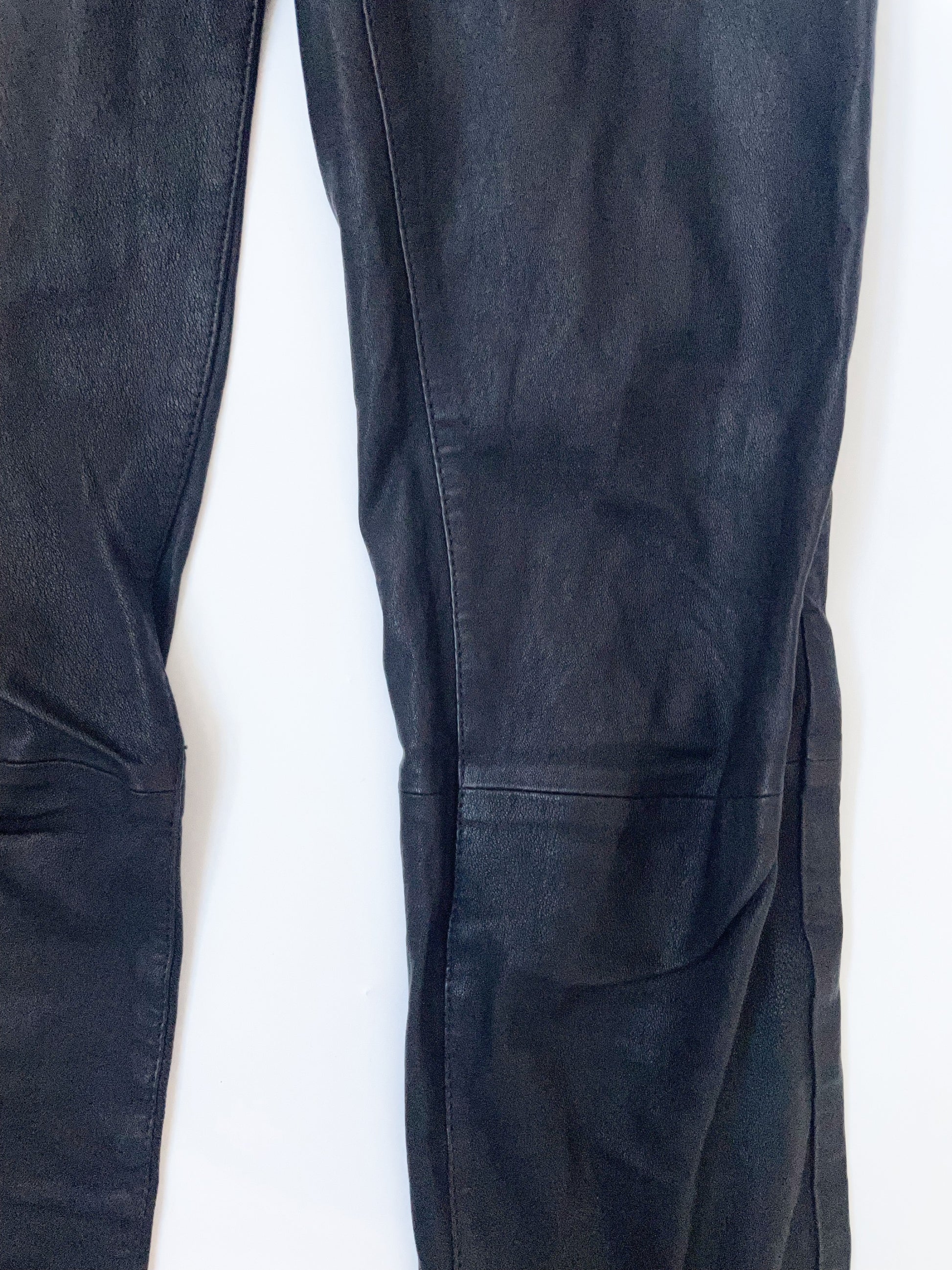 H&M Leather Trousers UK 4 image 3
