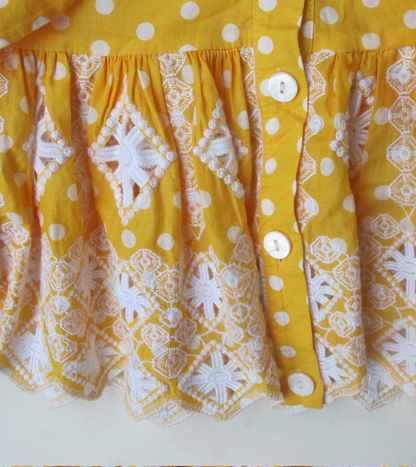 Miguelina Yellow Emy Polka Dot Co-Ord XS image 3