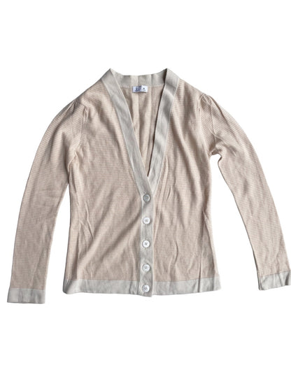 Barrie Striped Cashmere Cardigan L image 0