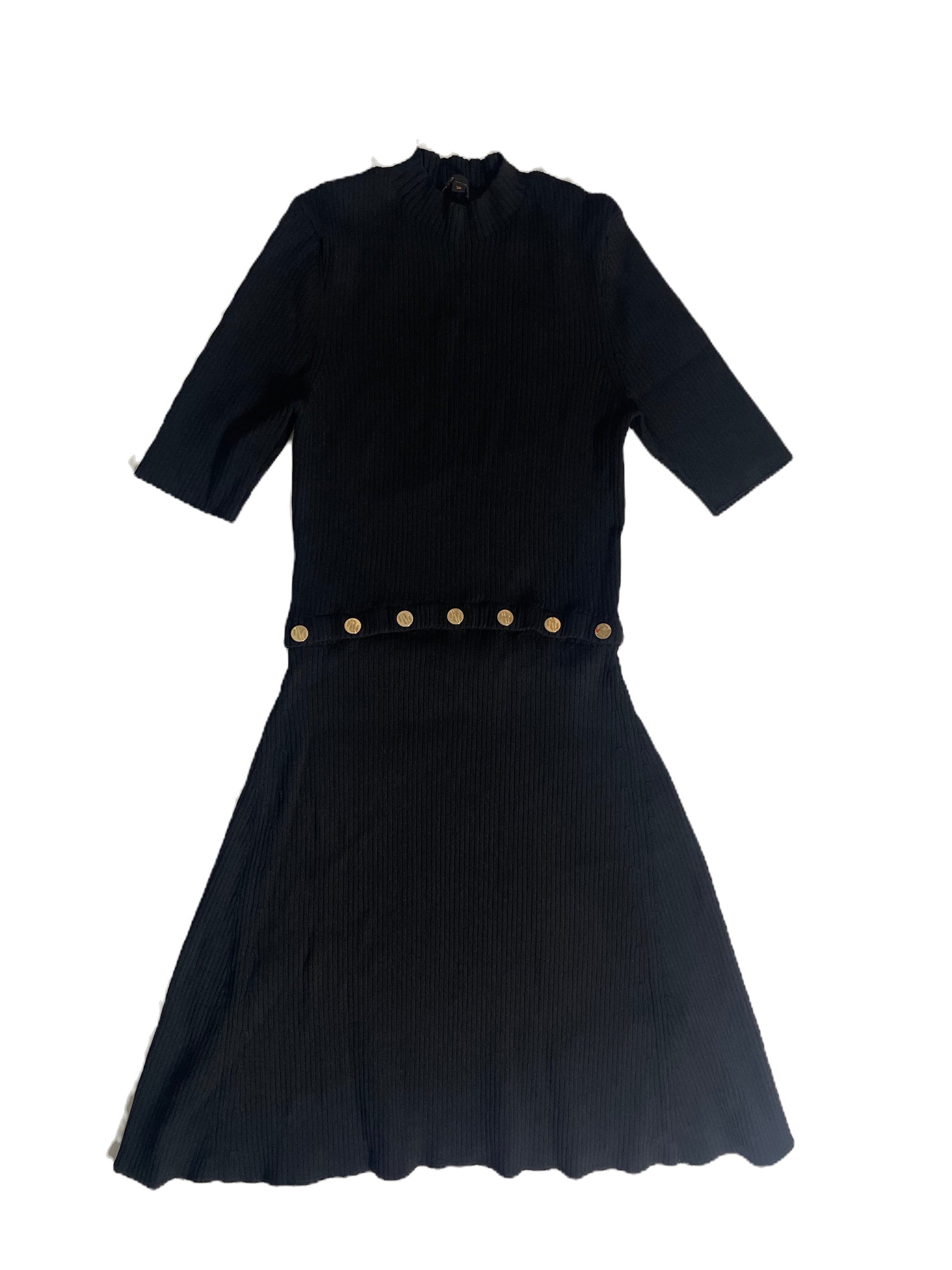 Maje Rosalie Button Knit Dress UK 10 image 1